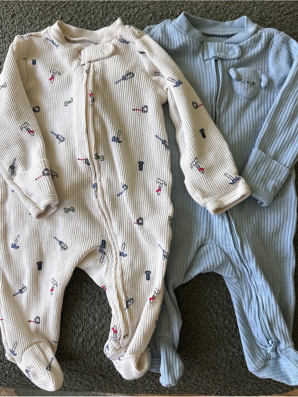 Carter’s Baby Ribbed Footed One-Piece Sleepers - Set of 2